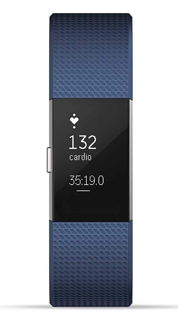 fitbit charge 2 fitness wristband with heart rate tracker blue s