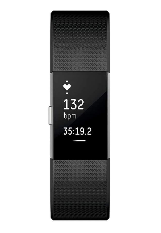 fitbit charge 2 fitness wristband with heart rate tracker black l