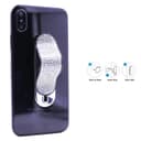 حزام الأصبع للهواتف المحمول مع قطعتي تركيب من Gripon - أبيض ماسي/فضي