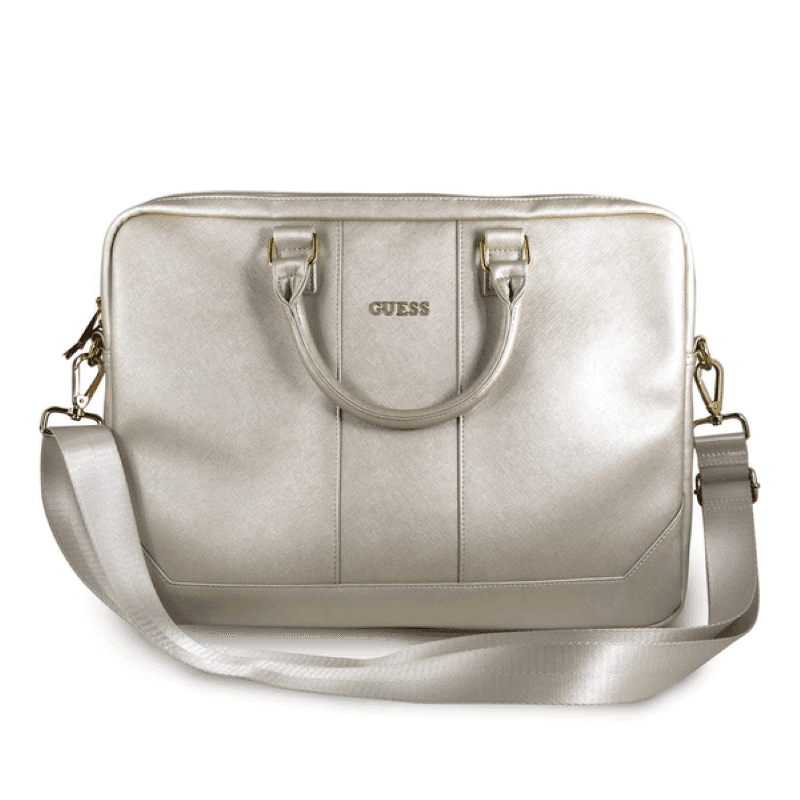 Guess Saffiano-Look Computer Bag 15" - Beige