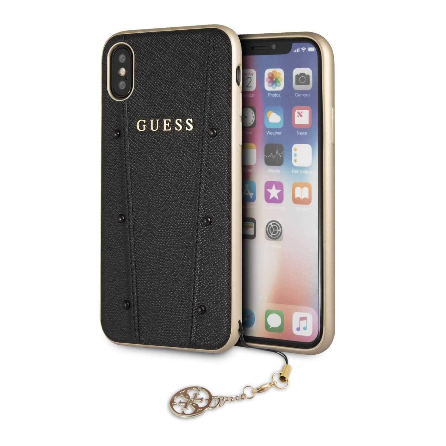 Guess Kaia PU Hard Case for iPhone X - Black