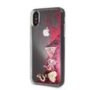 Guess "Hearts" Glitter Hard Case for iPhone X - Raspberry - SW1hZ2U6MTMxNTg=