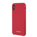 جراب جوال ايفون اكس سيليكون بلون احمر من جيس  Guess Siliicone Case for Apple iPhone X Red