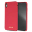  كفر جوال ايفون  اكس اس ماكس من السيليكون الصلب من جيس بلون احمر Guess Silicone Case For Apple Iphone Xs Max Red
