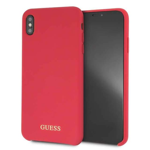  كفر جوال ايفون  اكس اس ماكس من السيليكون الصلب من جيس بلون احمر Guess Silicone Case For Apple Iphone Xs Max Red