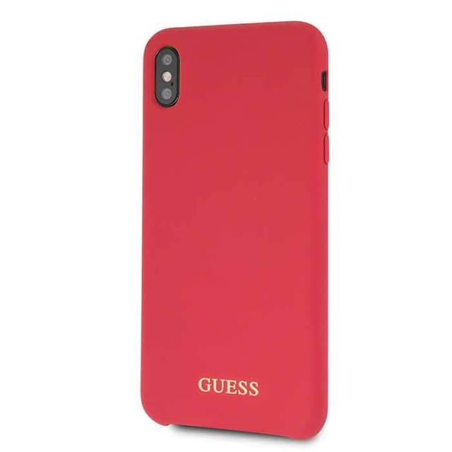  كفر جوال ايفون  اكس اس ماكس من السيليكون الصلب من جيس بلون احمر Guess Silicone Case For Apple Iphone Xs Max Red