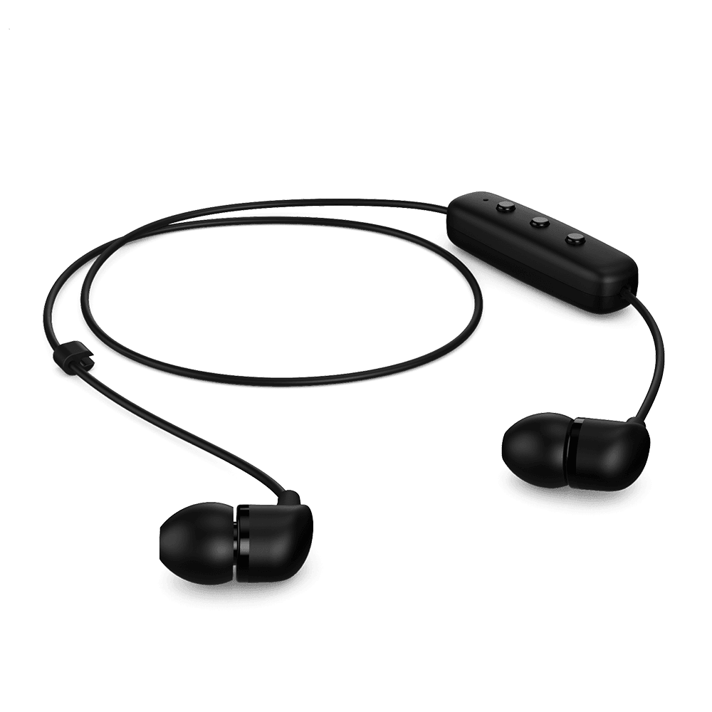 happy plugs in ear wireless headphone black