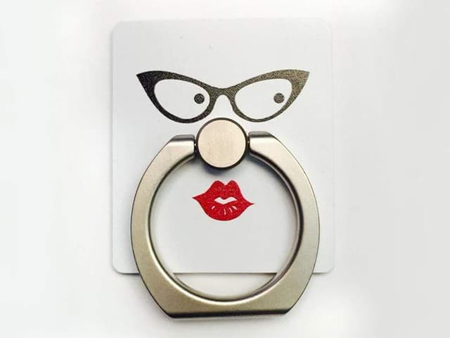 خاتم حامل للموبايل - أبيض IRING Masstige Premium Package Eye Glass and Lips