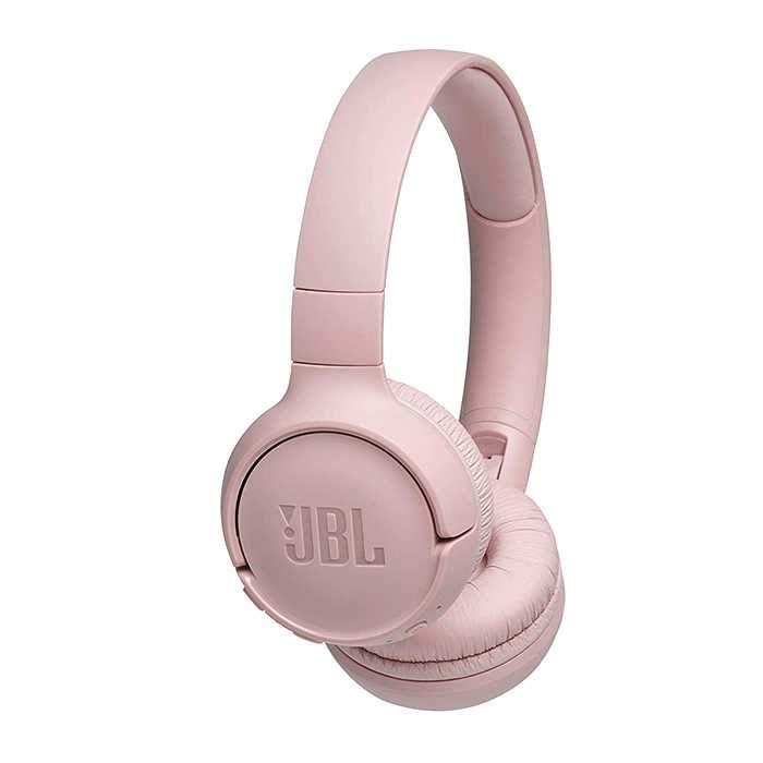 سماعة رأس لاسلكية t500 مع ميكروفون من jbl – وردي