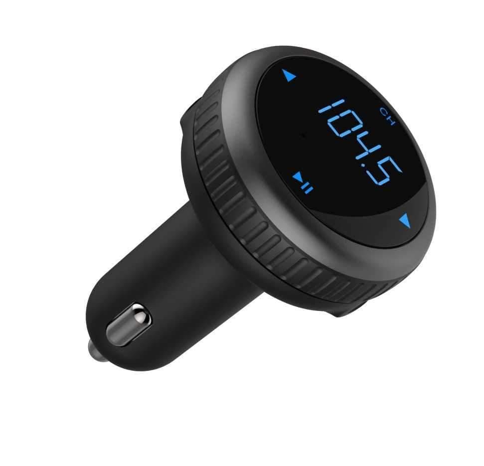 Generic Porodo Wireless FM Transmitter Car Charger 2.1A with Car Locator