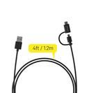 kanex micro usb charge and sync cable with usb c connector adapter