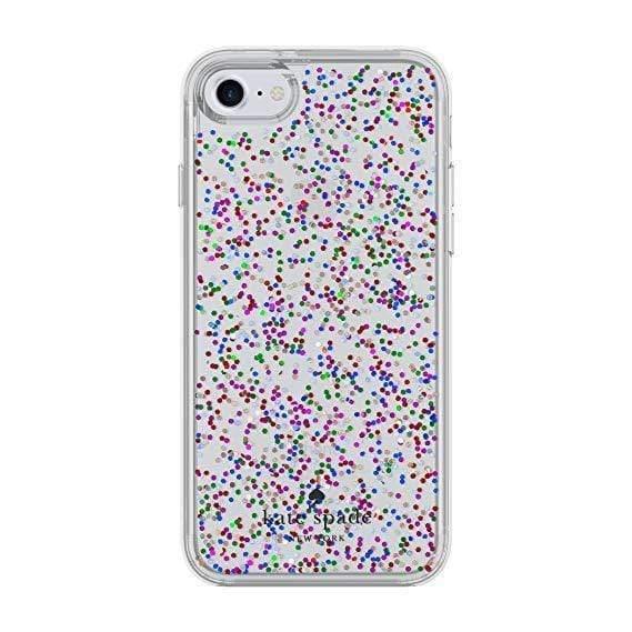 kate spade new york protective clear glitter case for iphone 8 7 multi glitter