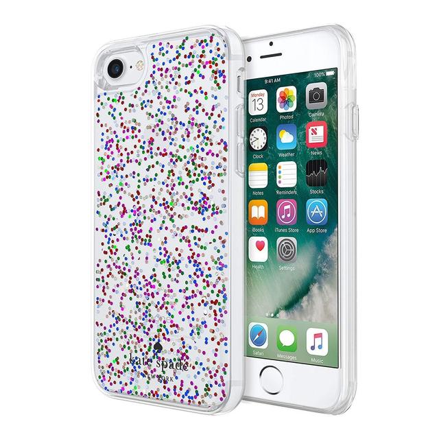 كفر ايفون 8/7 - رمادي KATE SPADE NEW YORK Protective Clear Glitter Case for iPhone 8/7 Multi Glitter - SW1hZ2U6MjM0NTg=