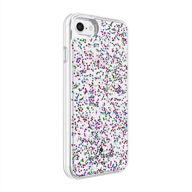 كفر ايفون 8/7 - رمادي KATE SPADE NEW YORK Protective Clear Glitter Case for iPhone 8/7 Multi Glitter - SW1hZ2U6MjM0NjA=