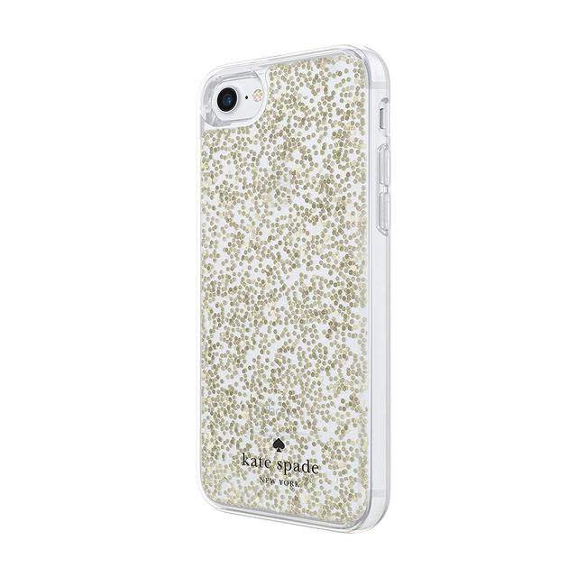 kate spade new york protective clear glitter case for iphone 7 gold glitter