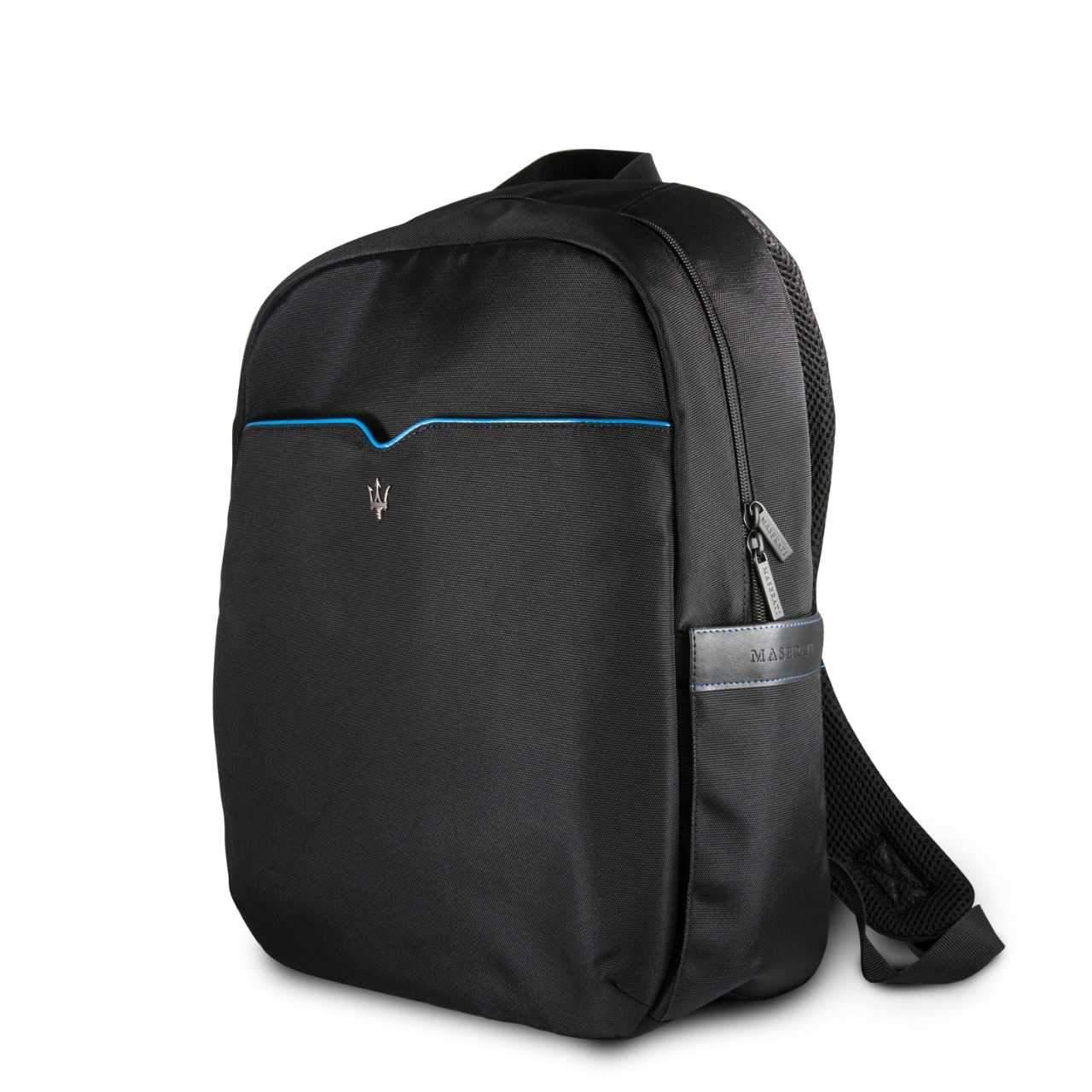 maserati gransport pure slim backpack 15andquot black blue line