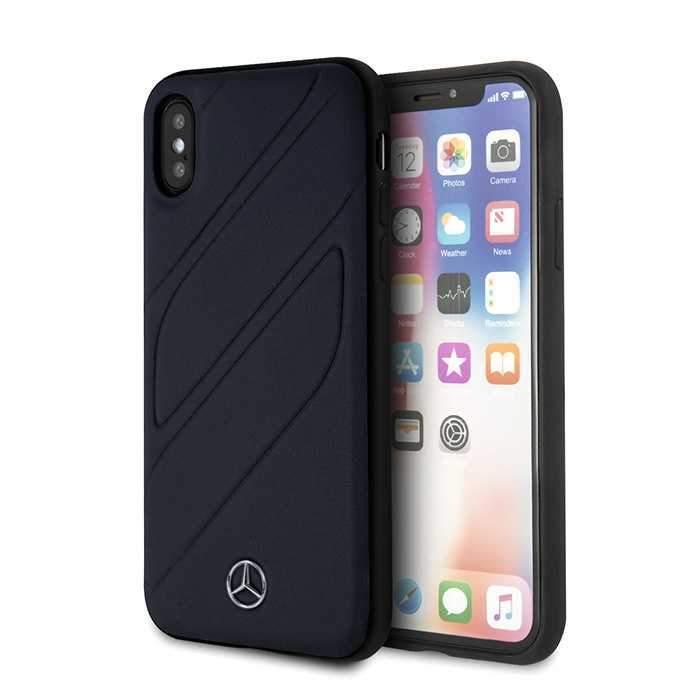 Mercedes-Benz mercedes benz new organic i genuine leather hard case for iphone x black