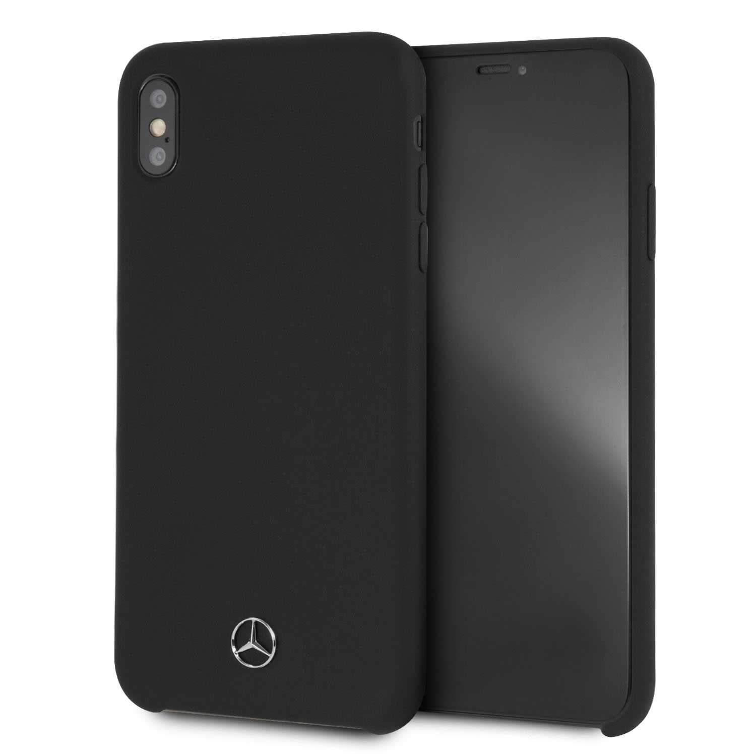 Mercedes-Benz mercedes benz silicon case with microfiber lining for iphone xs max black