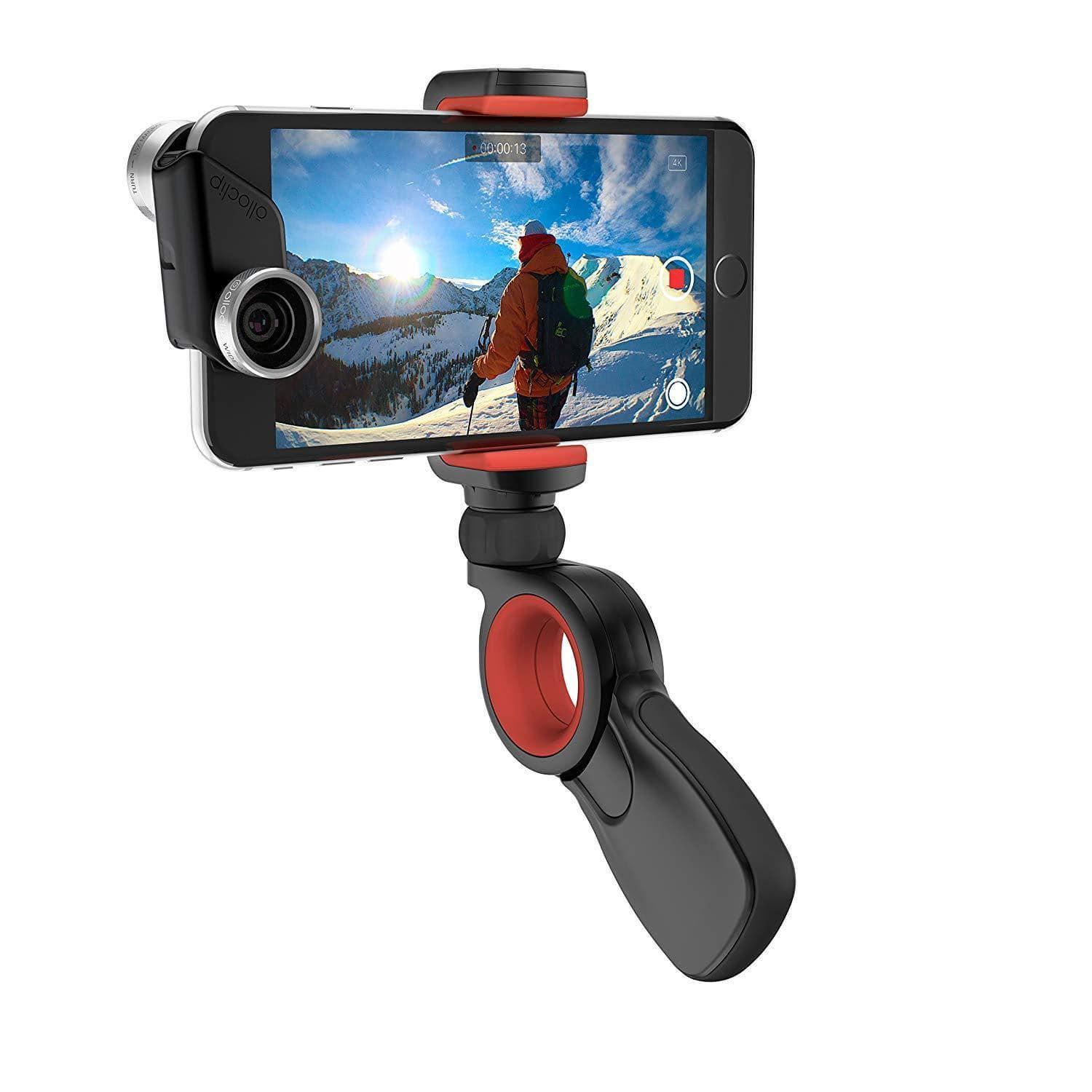 olloclip pivot grip universal black red