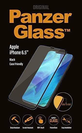 panzerglass black frame case friendly for iphone xs x