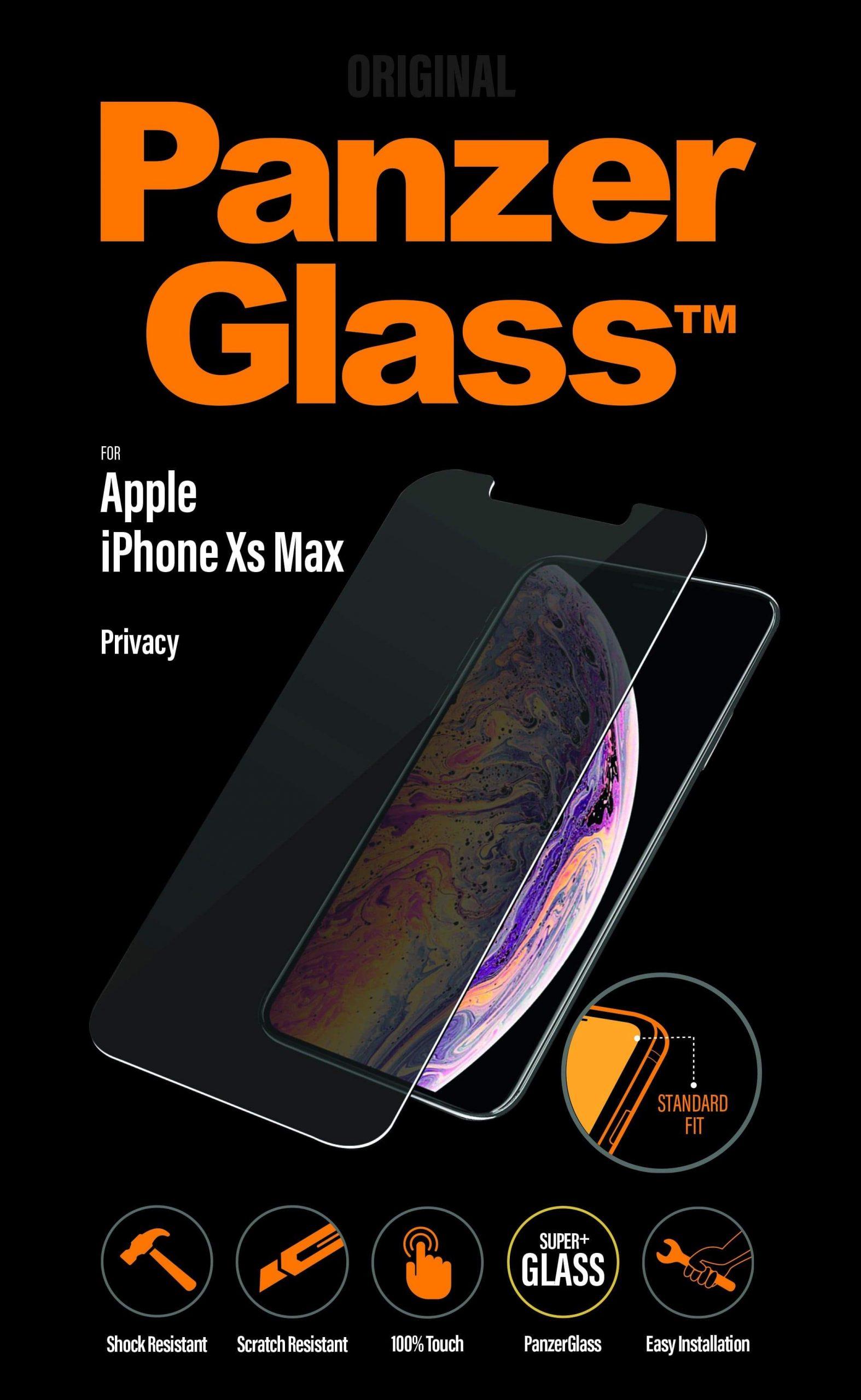 panzerglass standard fit for iphone xs max privacy