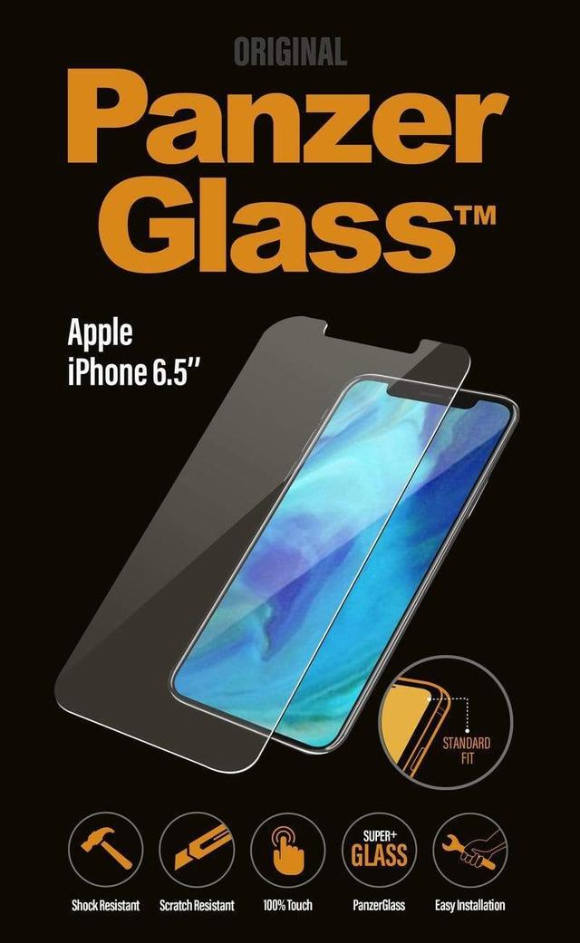 شاشة حماية شفاف Standard Fit For iPhone XS Max من PANZERGLASS - SW1hZ2U6MjM4NzQ=