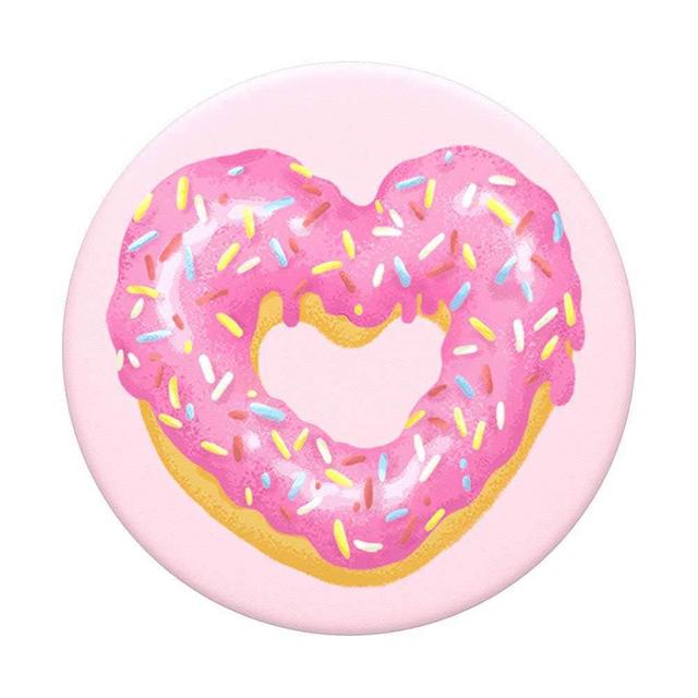 خاتم هاتف دوناتس POPSOCKET Strawberry Heart Donut - SW1hZ2U6MjAzNzY=