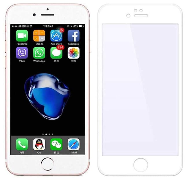 porodo 3d curved tempered glass screen protector for iphone 8 plus 7 plus white