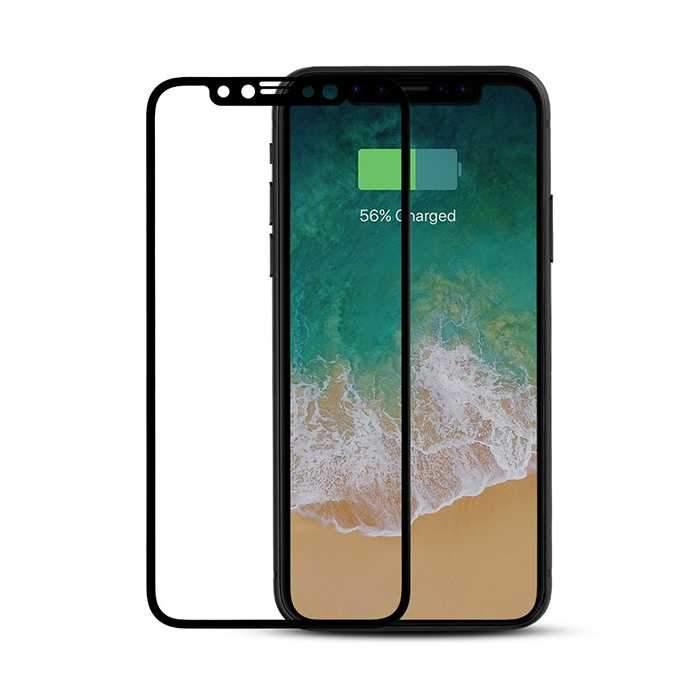 porodo 3d full covered glass screen protector 0 33mm for iphone x xs black
