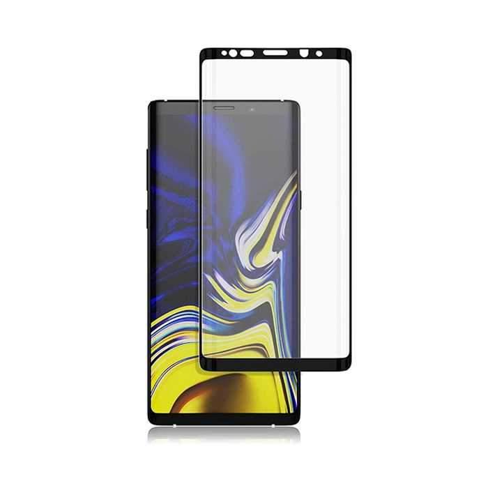 porodo 3d full covered glass screen protector 0 33mm for samsung galaxy note 9 black