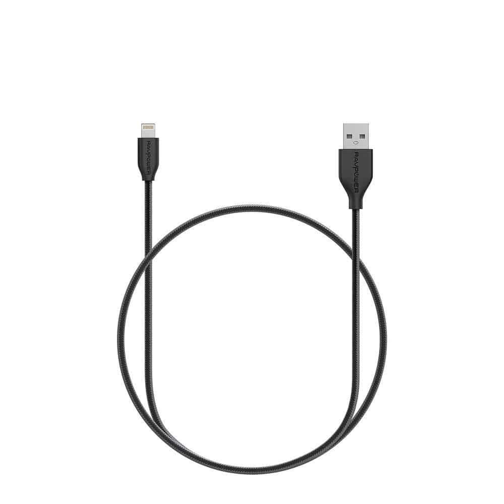 ravpower kevlar braided lightning cable 3ft0 9m black