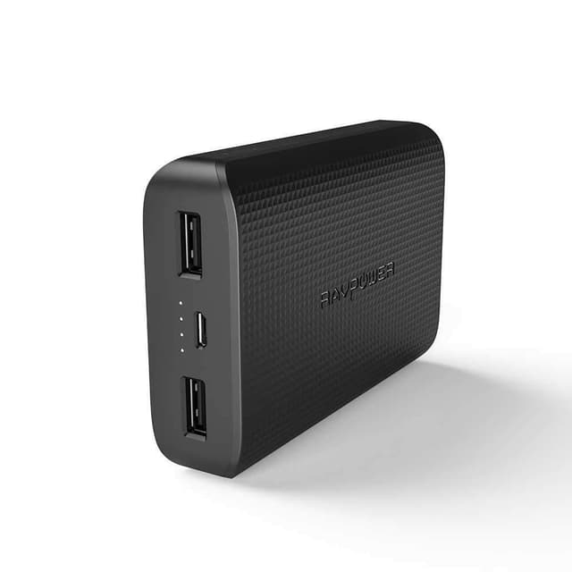 ravpower basis series portable power bank 10050mah with ismart qc black
