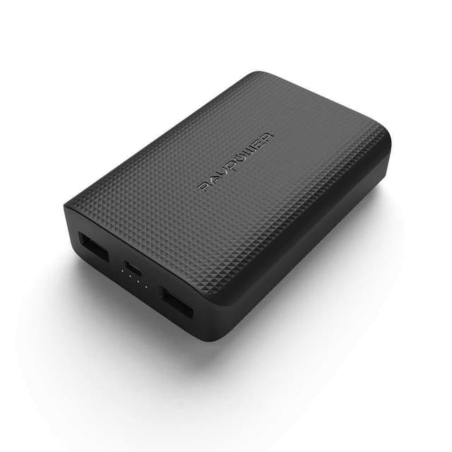 ravpower basis series portable power bank 10050mah with ismart qc black