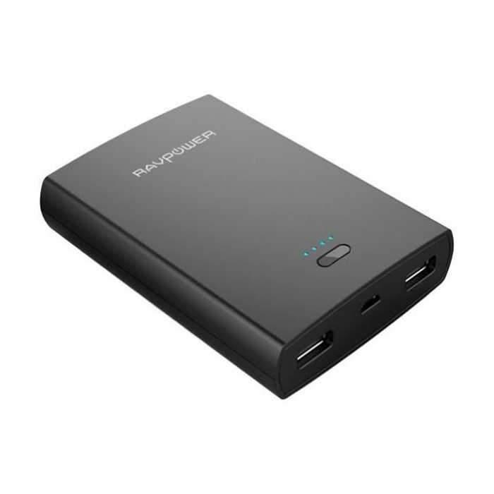 ravpower basis series portable powerbank 10400mah black