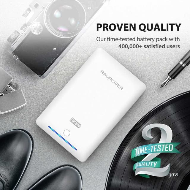باور بنك راڤ باور بكشاف داخلي 16750 ميلي امبير - ابيض