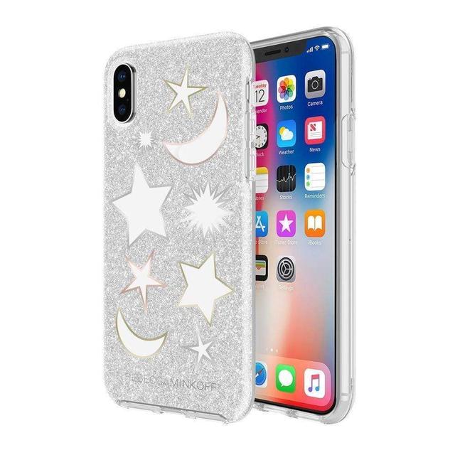 rebecca minkoff double protection case gitter galaxy silver glitter clear multi metallic foil for iphone xs x - SW1hZ2U6MjMyMjg=