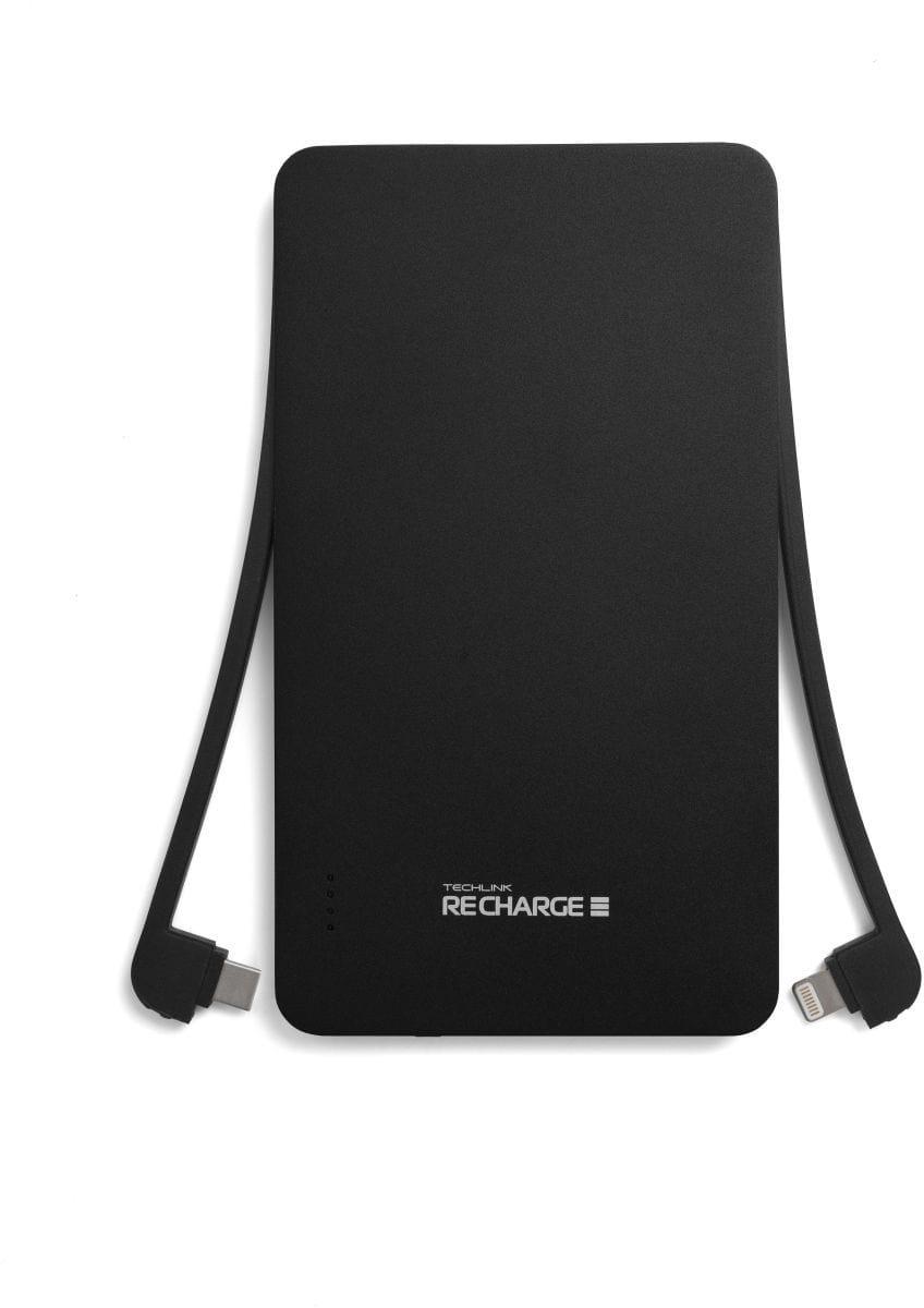 باور بانك 5000 ميلي أمبير - أسود RECHARGE 5000 Powerbank Ultra Thin Lighting Space Gray Black