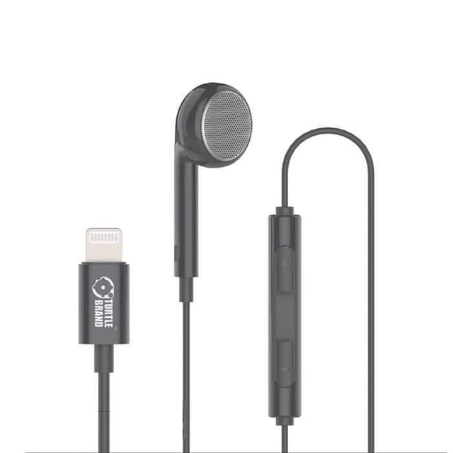 سماعات سلك ايفون لايتننج ترتل براند أسود Turtle Brand ActiveBuds Mono Earphone with Lightning Connector
