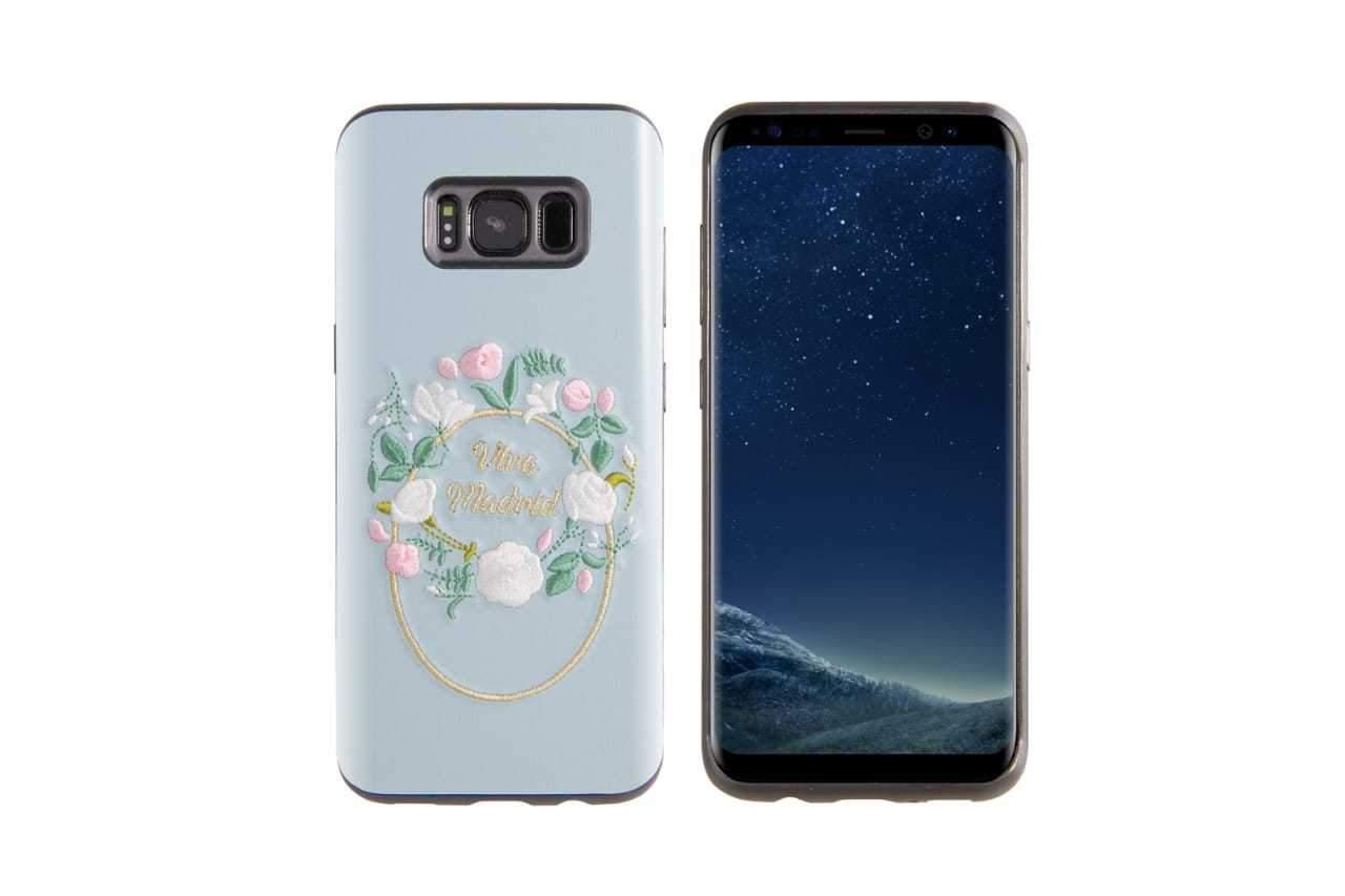 viva madrid fleur back case for galaxy s8 plus blue