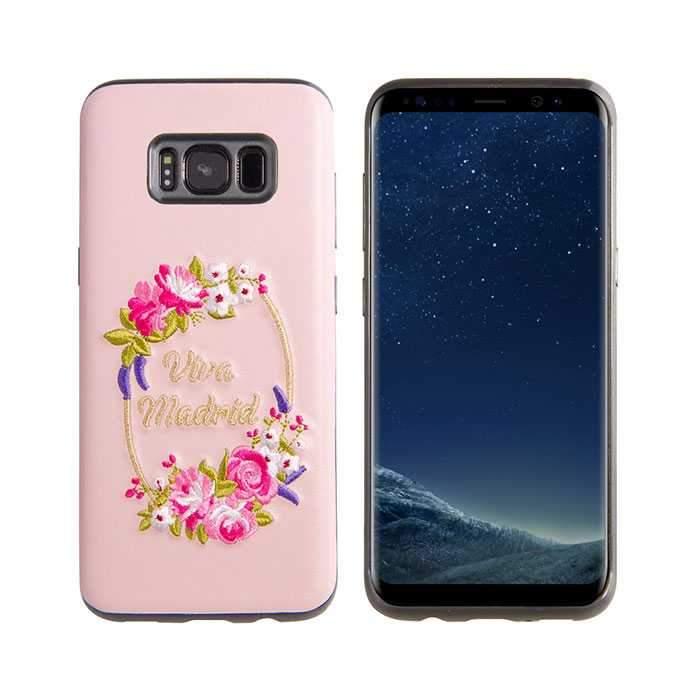 viva madrid fleur back case for galaxy s8 pink