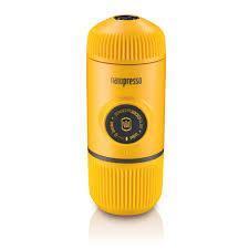 wacaco nanopresso hand powered espresso machine for ground coffee yellow