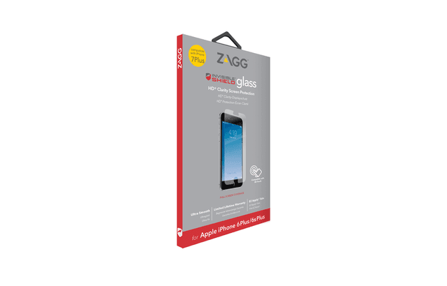 لاصقة حماية الشاشة لهاتف iPhone 8/7 Plus زجاج شفاف ZAGG Invisible Shield Glass Screen Protector