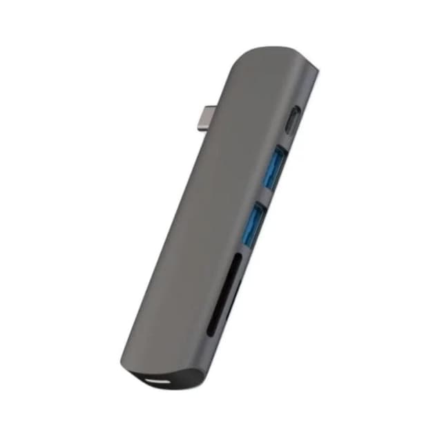 وصلة متعددة المنافذ Addicted  6 Hub 4K HDMI, USC-C, SD & Micro SD Card Reader, 2x USB-A - فضي