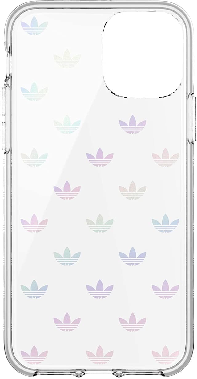 adidas original trefoil colourful logo clear snap case iphone 11 pro