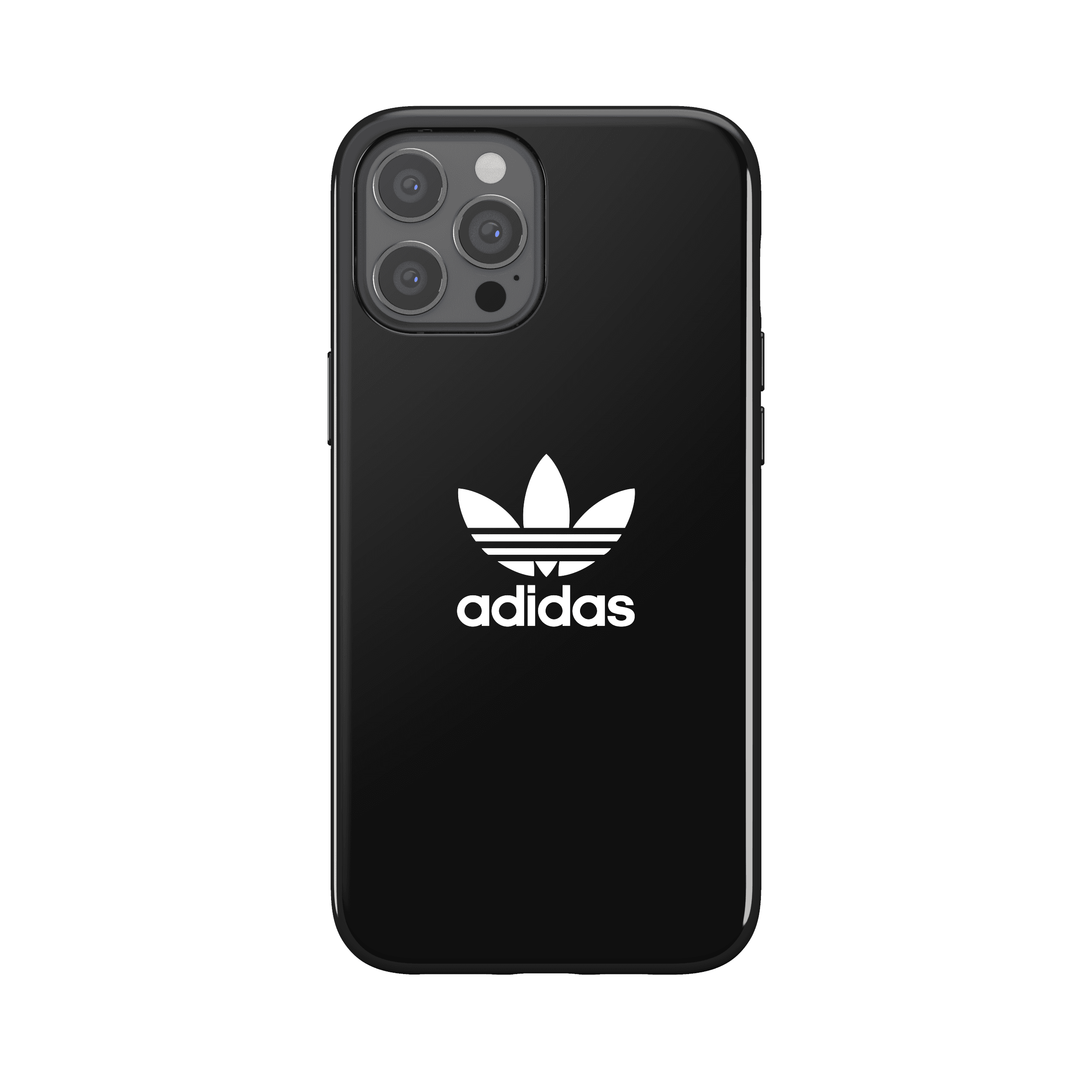 adidas snap apple iphone 12 pro max trefoil case back cover w trefoil design scratch drop protection w tpu bumper wireless charging compatible black