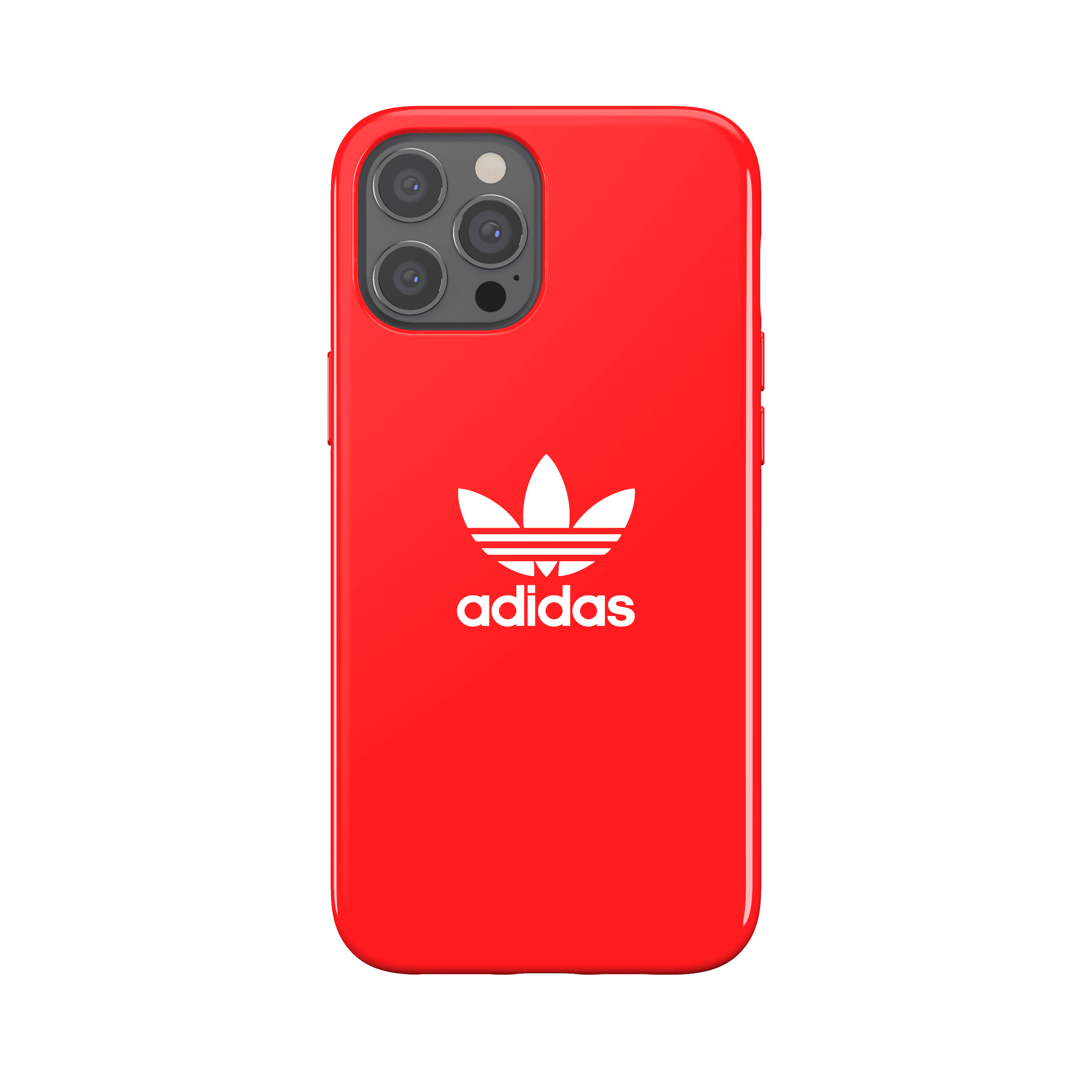 adidas snap apple iphone 12 pro max trefoil case back cover w trefoil design scratch drop protection w tpu bumper wireless charging compatible scarlet