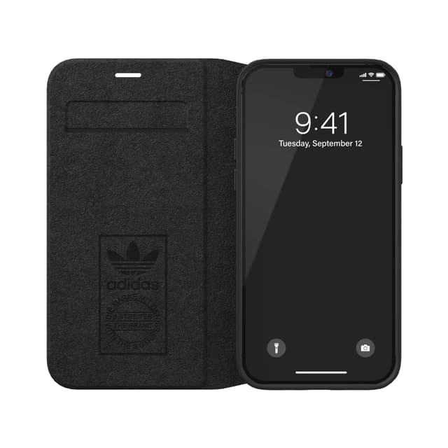 كفر دفتر آيفون 12/ 12 برو SAMBA Apple iPhone Folio Case - أسود/ أبيض