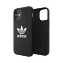 adidas originals apple iphone 12 mini basic moulded case back cover w trefoil design scratch drop protection w tpu bumper wireless charging compatible black white
