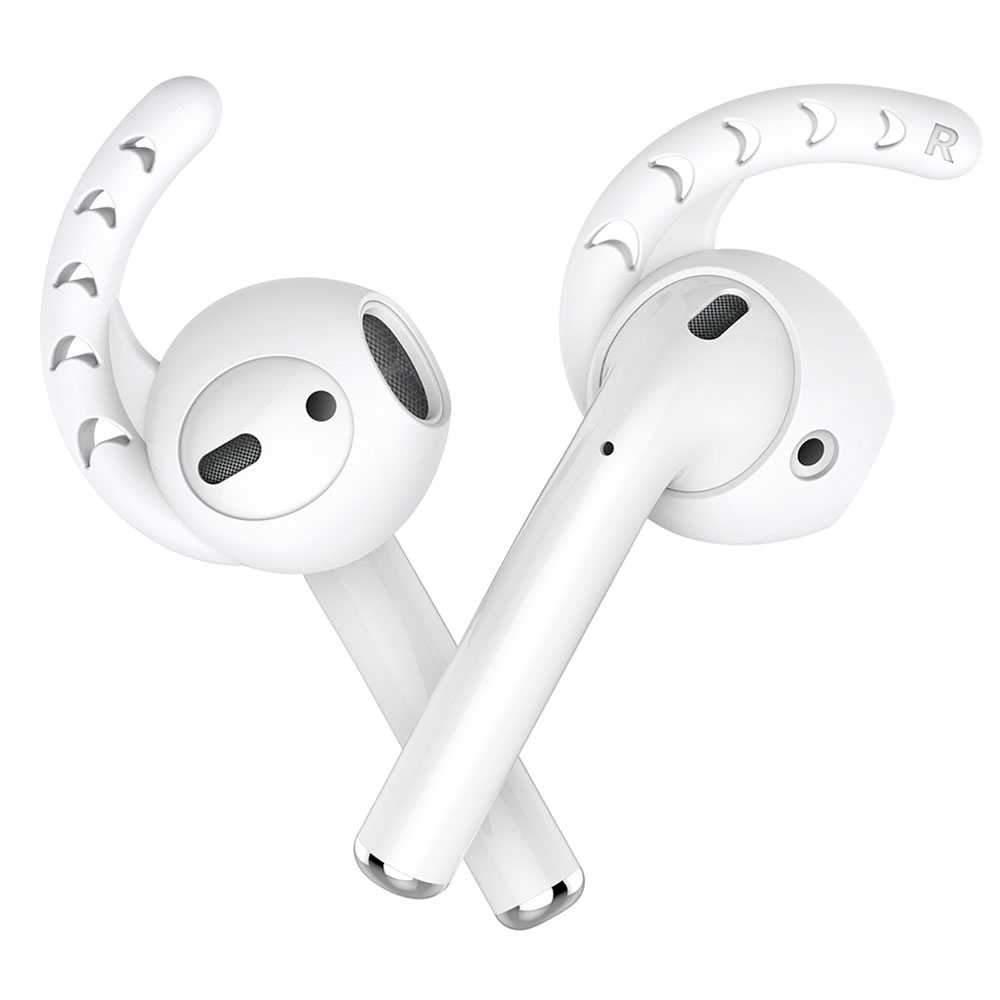 ahastyle premium silicone earhooks cover for airpods 3 pairs white