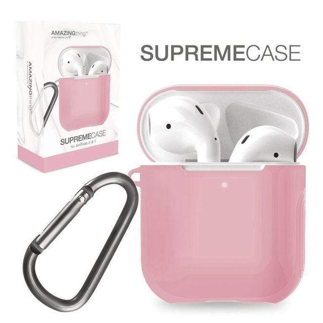 كفر سماعة AMAZINGTHING - AT SUPREMECASE GUARD FOR AIRPODS WITH CARABINER - زهري - SW1hZ2U6NTU1MjQ=